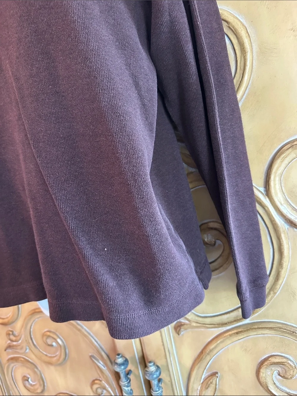 Men's Crewneck Heavy ribbed Shirt in Dark Brown